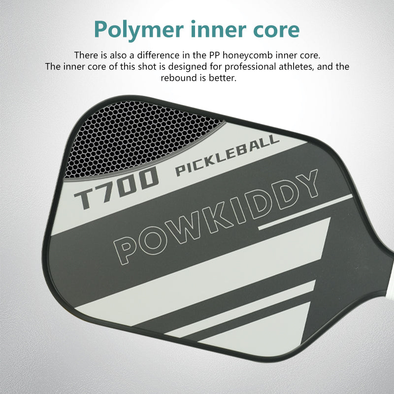 Powkiddy 16mm PickleBall Paddles|T700 carbon fiber